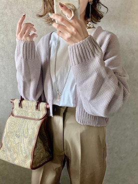 「A VACATION（アヴァケーション）のアイテム」を使った、𝓅𝑜𝒸𝑜さん（レディース・156cm）の冬コーディネート