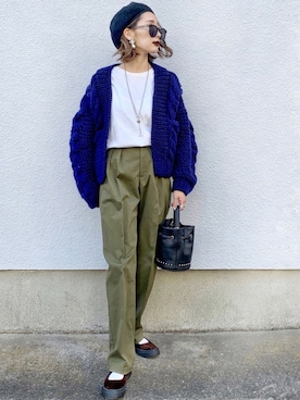 「SLACK FOOTWEAR（スラックフットウェア）のアイテム」を使った、𝓅𝑜𝒸𝑜さん（レディース・156cm）の冬コーディネート
