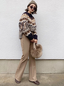 𝓅𝑜𝒸𝑜さん（レディース・156cm）の冬コーディネート