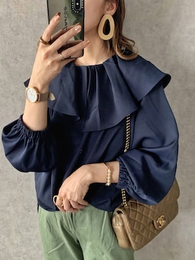 「OandI（オーアンドアイ）のアイテム」を使った、𝓅𝑜𝒸𝑜さん（レディース・156cm）の春コーディネート