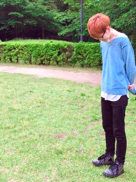 「Heather（ヘザー）のアイテム」を使った、yasu＊さん（メンズ・177cm）の春コーディネート