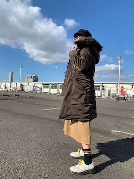 「ファッションの力を信じよう」｜「アイテム（ミリタリージャケット）」を使った、RIKAさん（レディース・158cm）の冬コーディネート