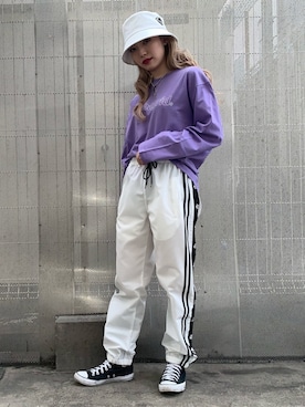 「OY（オーワイ）のアイテム（帽子）」を使った、rui さん（レディース・164cm）の春コーディネート