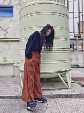 「5（ファイブ）のアイテム（チノパンツ）」を使った、安さん（レディース・171cm）の春コーディネート