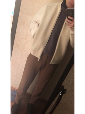 「COS（コス）のアイテム（アンダーウェア）」を使った、阿磊さん（メンズ・170cm）の冬コーディネート