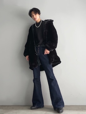 「アイテム（パンツ）」を使った、れいやさん（メンズ・177cm・10代）の冬コーディネート