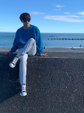 「Ray-Ban（レイバン）のRay-Ban RB4262D(アジア限定) RB4262D57601/87（サングラス）」を使った、atsuya0402さん（メンズ・168cm）の冬コーディネート