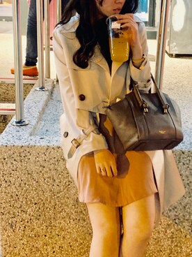 「CECIL McBEE（セシルマクビー）のアイテム（トレンチコート）」を使った、Lily❤️さん（レディース・153cm）の夏コーディネート