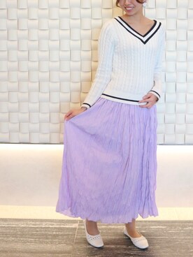 「N（エヌ）のアイテム（トップス）」を使った、Haruさん（レディース・168cm）の春コーディネート