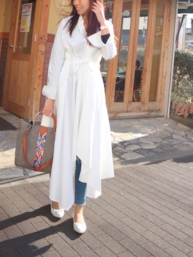 「アイテム（シャツワンピース）」を使った、Haruさん（レディース・168cm・20代）の春コーディネート