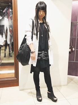 「PETER NON（ピーターノン）のアイテム」を使った、照井千尋さん（レディース・163cm）の春コーディネート