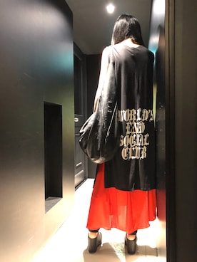 「KMRii（ケムリ）のアイテム（ワンピース/ドレス）」を使った、照井千尋さん（レディース・163cm）の春コーディネート