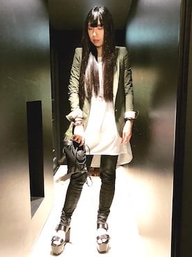 「stud.（スタッド）のアイテム（トップス）」を使った、照井千尋さん（レディース・163cm）の夏コーディネート