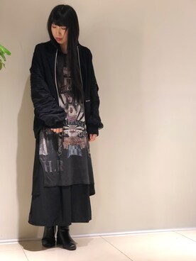 「ADDICT NOIR（アディクトノアー）のアイテム（ブルゾン）」を使った、照井千尋さん（レディース・163cm）の秋コーディネート