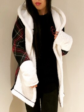 「stud.（スタッド）のアイテム（カーディガン/ボレロ）」を使った、照井千尋さん（レディース・163cm）の秋コーディネート