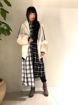 照井千尋さん（レディース・163cm）の秋コーディネート