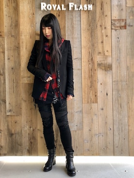 照井千尋さん（レディース・163cm）の秋コーディネート