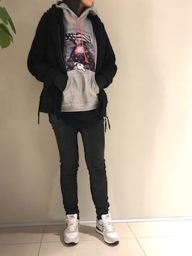 「KMRii」｜「アイテム（ブルゾン）」を使った、照井千尋さん（レディース・163cm）の秋コーディネート