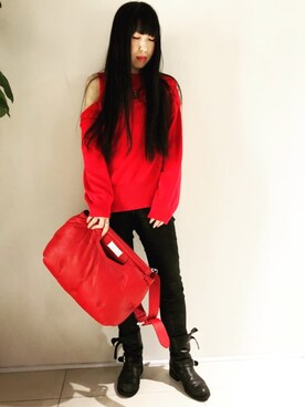 「stud.（スタッド）のアイテム（キャミソール）」を使った、照井千尋さん（レディース・163cm）の秋コーディネート