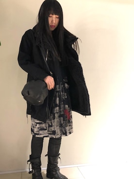 「KMRii（ケムリ）のアイテム（ジャケット/アウター）」を使った、照井千尋さん（レディース・163cm）の秋コーディネート