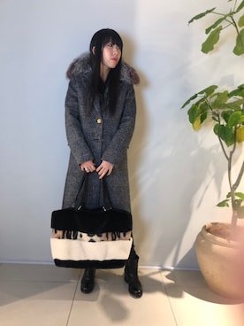 「Mackage（マッカージュ）のアイテム（ジャケット/アウター）」を使った、照井千尋さん（レディース・163cm）の冬コーディネート