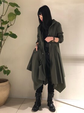 「roar（ロアー）のアイテム（ジャケット/アウター）」を使った、照井千尋さん（レディース・163cm）の冬コーディネート