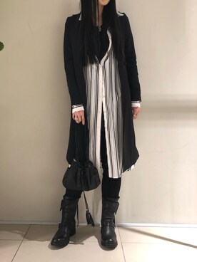 「stud.（スタッド）のアイテム（ジャケット/アウター）」を使った、照井千尋さん（レディース・163cm）の冬コーディネート