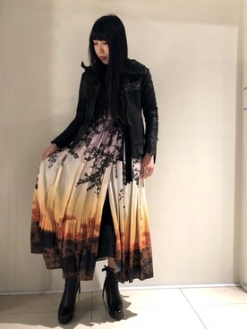 「KMRii」｜「アイテム（ブルゾン）」を使った、照井千尋さん（レディース・163cm）の冬コーディネート