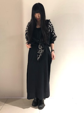 「KMRii（ケムリ）のアイテム（ワンピース/ドレス）」を使った、照井千尋さん（レディース・163cm）の春コーディネート