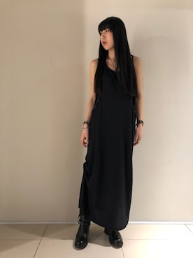 「KMRii（ケムリ）のアイテム（ワンピース/ドレス）」を使った、照井千尋さん（レディース・163cm）の春コーディネート