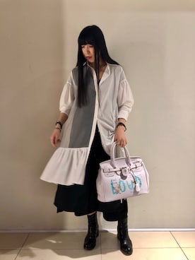 「stud.（スタッド）のアイテム（トップス）」を使った、照井千尋さん（レディース・163cm）の夏コーディネート