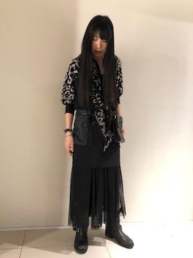 「SUPERTHANKS」｜「アイテム（スカート）」を使った、照井千尋さん（レディース・163cm）の夏コーディネート