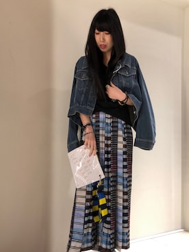 「stud.（スタッド）のアイテム（トップス）」を使った、照井千尋さん（レディース・163cm）の夏コーディネート