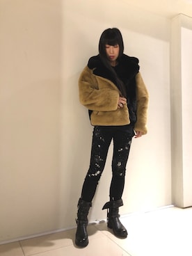 「KMRii」｜「アイテム（ブルゾン）」を使った、照井千尋さん（レディース・163cm）の夏コーディネート
