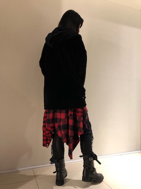 「KMRii」｜「アイテム（ブルゾン）」を使った、照井千尋さん（レディース・163cm）の秋コーディネート