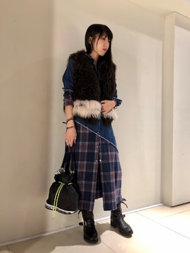 照井千尋さん（レディース・163cm）の秋コーディネート