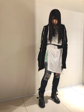 「KMRii（ケムリ）のアイテム（ワンピース/ドレス）」を使った、照井千尋さん（レディース・163cm）の秋コーディネート