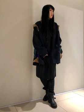 「MAXMARA WEEKEND LINE（マックスマーラウィークエンドライン）のアイテム（ジャケット/アウター）」を使った、照井千尋さん（レディース・163cm）の冬コーディネート