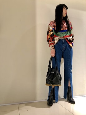 「MAXMARA WEEKEND LINE（マックスマーラウィークエンドライン）のアイテム」を使った、照井千尋さん（レディース・163cm）の冬コーディネート