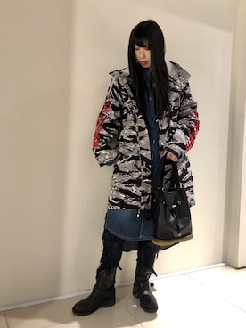 「PASCAL MARIE DESMARAIS（パスカルマリエデマレ）のアイテム（ジャケット/アウター）」を使った、照井千尋さん（レディース・163cm）の冬コーディネート