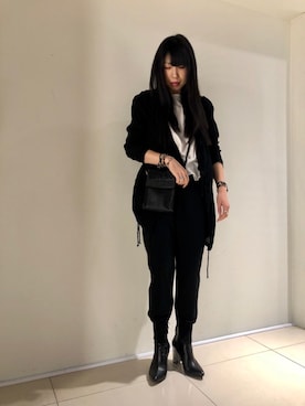 照井千尋さん（レディース・163cm）の冬コーディネート