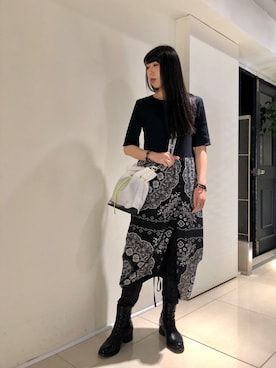 「KMRii」｜「アイテム（ワンピース/ドレス）」を使った、照井千尋さん（レディース・163cm）の冬コーディネート