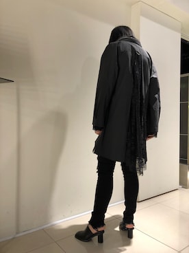 「ADDICT NOIR（アディクトノアー）のアイテム（ジャケット/アウター）」を使った、照井千尋さん（レディース・163cm）の冬コーディネート