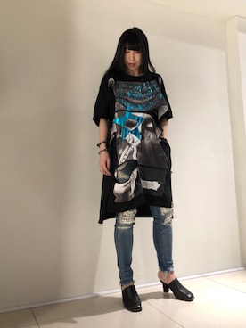 「KMRii」｜「アイテム（ワンピース/ドレス）」を使った、照井千尋さん（レディース・163cm）の春コーディネート