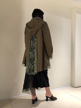 「ADDICT NOIR（アディクトノアー）のアイテム（ジャケット/アウター）」を使った、照井千尋さん（レディース・163cm）の春コーディネート
