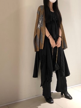 「ISAMU KATAYAMA BACKLASH（イサムカタヤマバックラッシュ）のアイテム」を使った、照井千尋さん（レディース・163cm）の春コーディネート