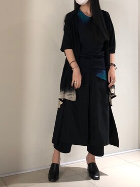 「CATORCE（カトルセ）のアイテム（パンツ）」を使った、照井千尋さん（レディース・163cm）の夏コーディネート