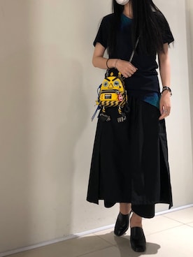 「CATORCE（カトルセ）のアイテム（パンツ）」を使った、照井千尋さん（レディース・163cm）の夏コーディネート