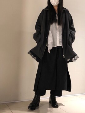「ADDICT NOIR（アディクトノアー）のアイテム（ジャケット/アウター）」を使った、照井千尋さん（レディース・163cm）の夏コーディネート