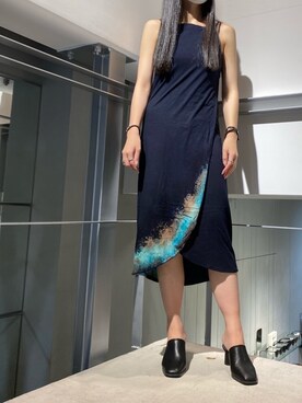 「KMRii（ケムリ）のアイテム（ワンピース/ドレス）」を使った、照井千尋さん（レディース・163cm）の夏コーディネート